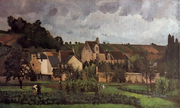  View Painting - view of l hermitage at pontoise 1867 Camille Pissarro
